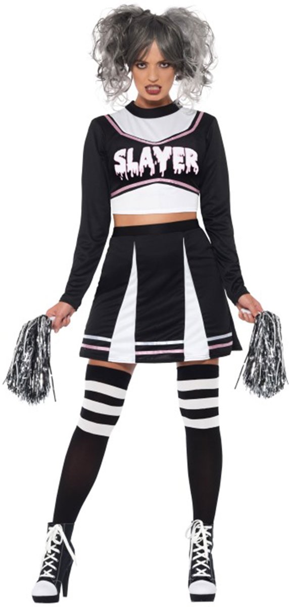 Cheerleader Kostuum | Moordzuchtige Griezel Cheerleader | Vrouw | Medium | Halloween |  